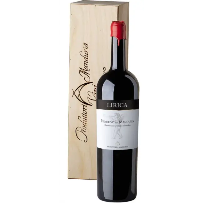 Consorzio Manduria Lirica Primitivo di Manduria 2023 Jeroboam Díszdobozban