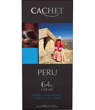 Cachet Étcsokoládé Peru 64% 100g